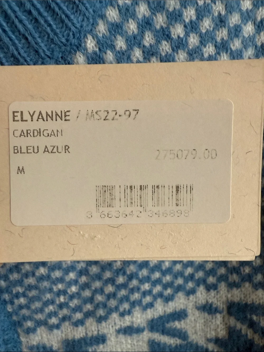 FRNCH Paris Elyanne Cardigan in Blue Azur - Picture 3 of 8